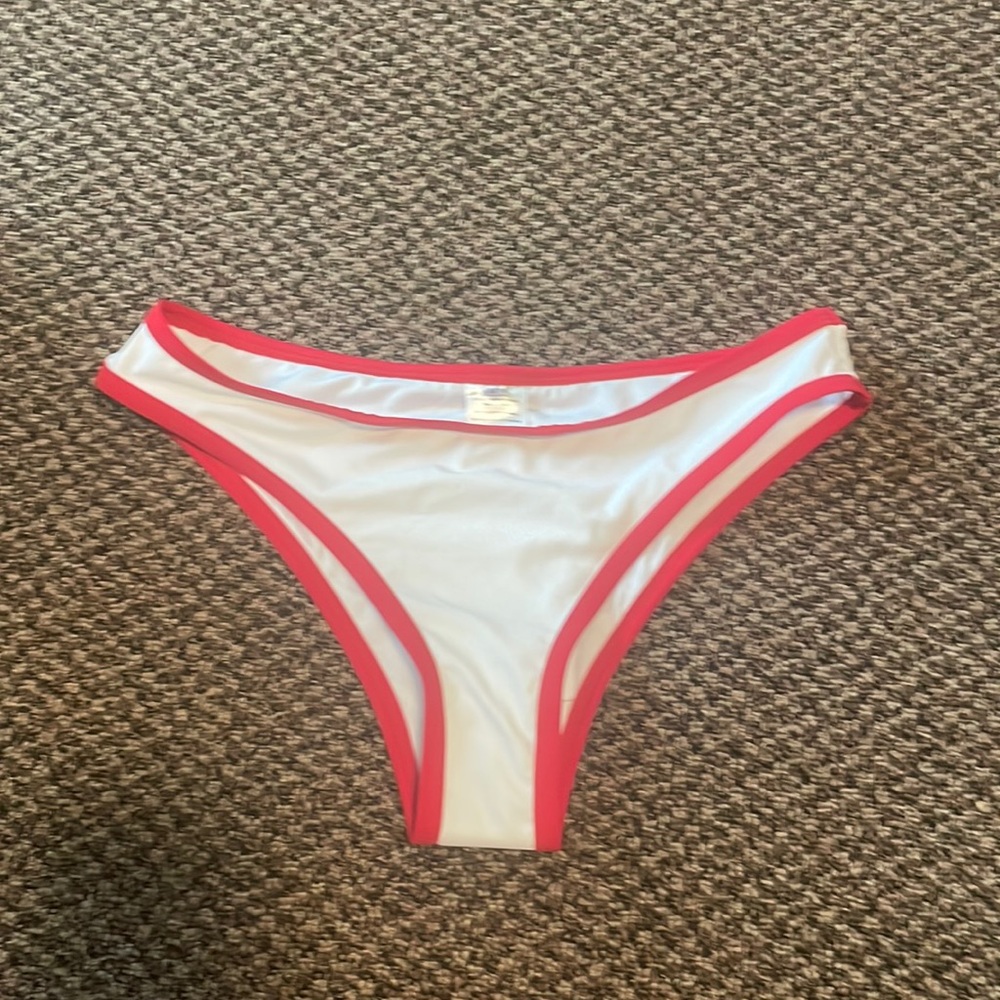 Adika Red and White Bikini Bottoms